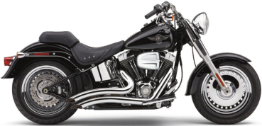 FULL EXHAUST SYSTEM  "SHORT SWEPT" 2-1-2 FOR  SOFTAIL EU APPROVED